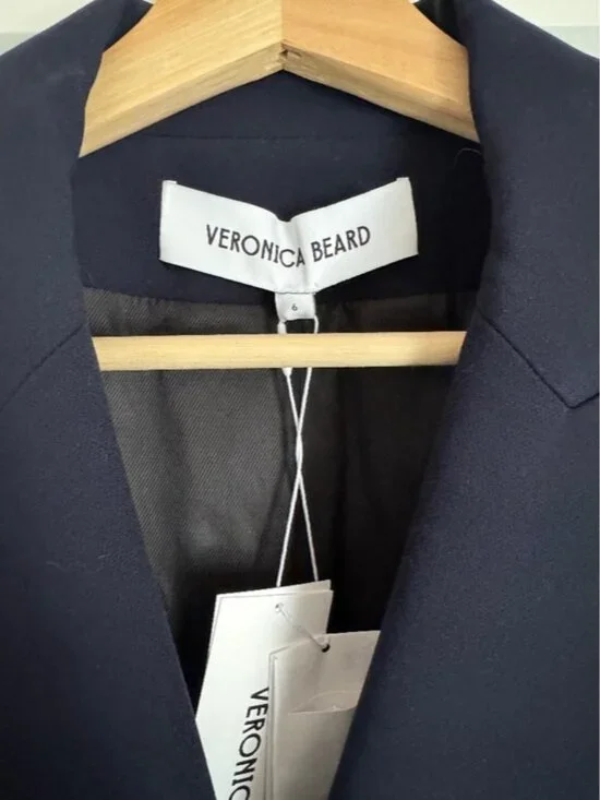 Veronica Beard Miller Dickey Jacket Navy Size 6 - Picture 4 of 4